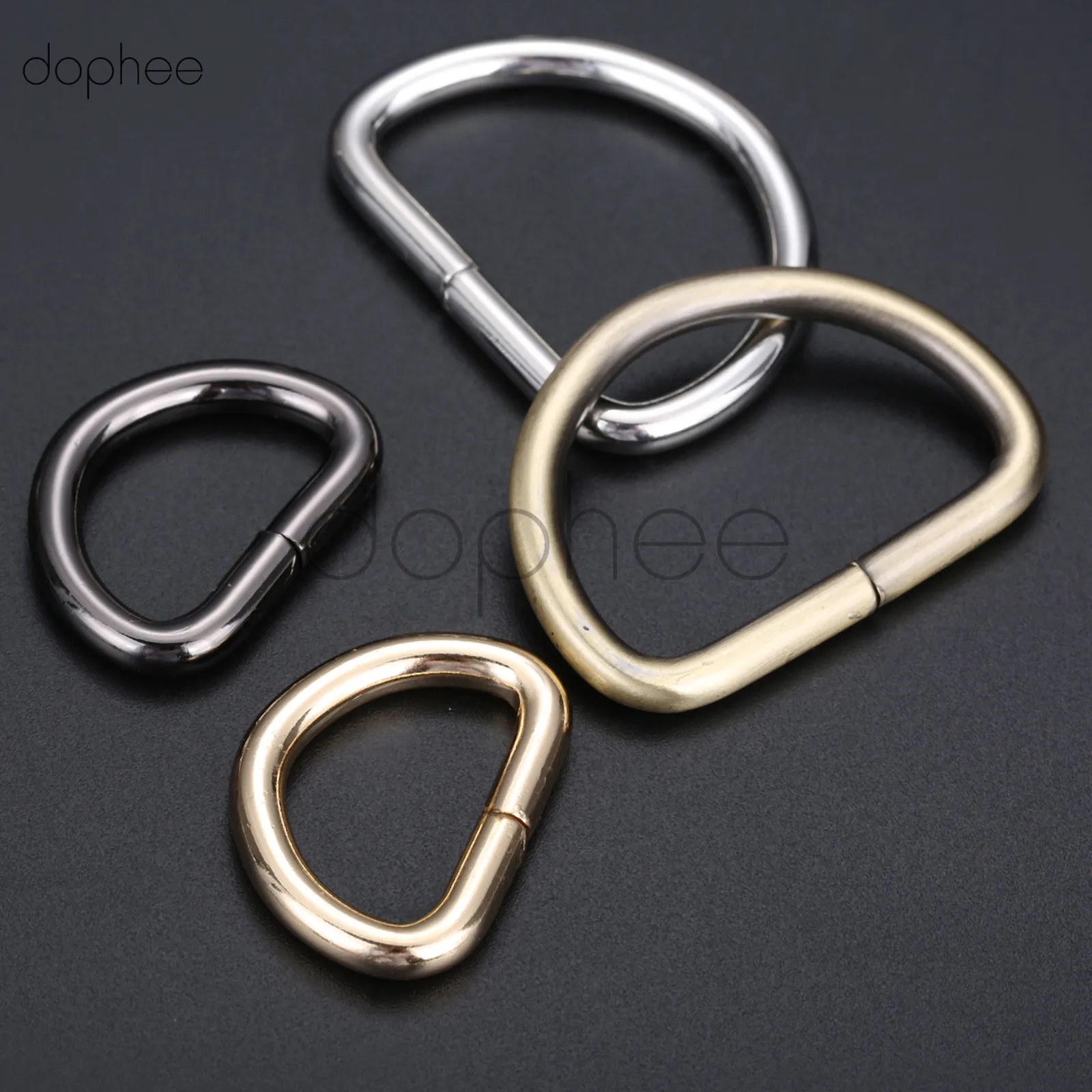 Dophee 10 шт. d-кольца 20 мм 25 мм 38 мм лямки мешки для обвязки аксессуары для одежды Розничная не сварочный Металл плоское кольцо ди