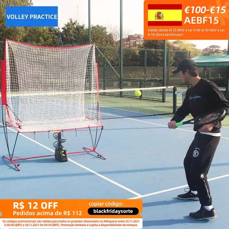 

Tennis Thrower Ball Delivery Machine Self-help Single Practice With Net Catcher Multi-ball Training Assist Portable Tossing