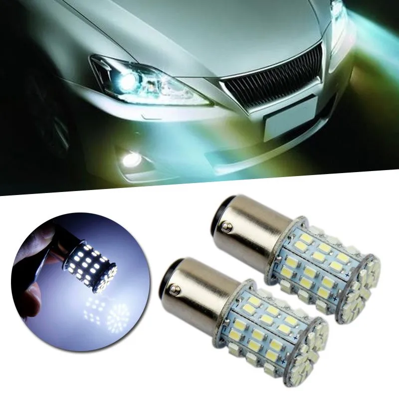 

4x 15D 1157 White Car Tail Stop Brake Light Super Bright 64 SMD LED Bulb 12V 50000 hours Low Power Consumption Lamp #BA