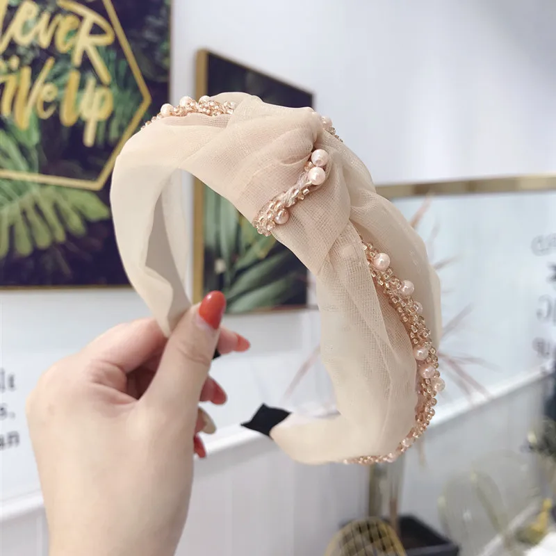 Новинка 2019 женская шелковая повязка на голову одноцветная с перекрестным узлом