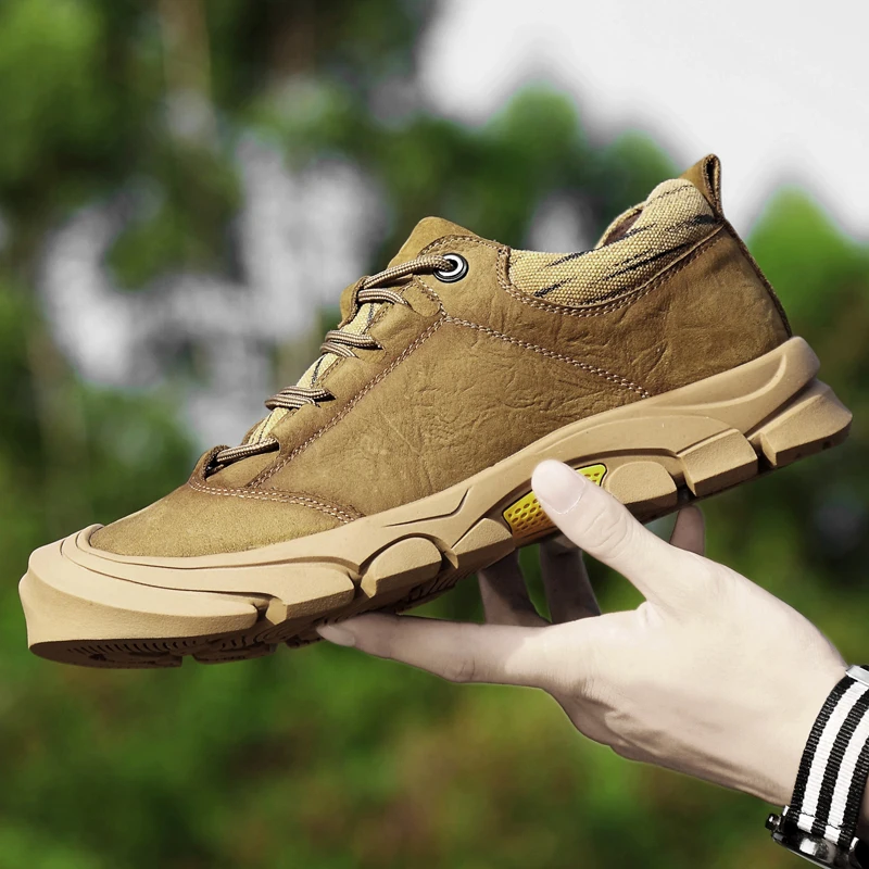 Мужская обувь из натуральной кожи на шнуровке Повседневная Уличная толстой