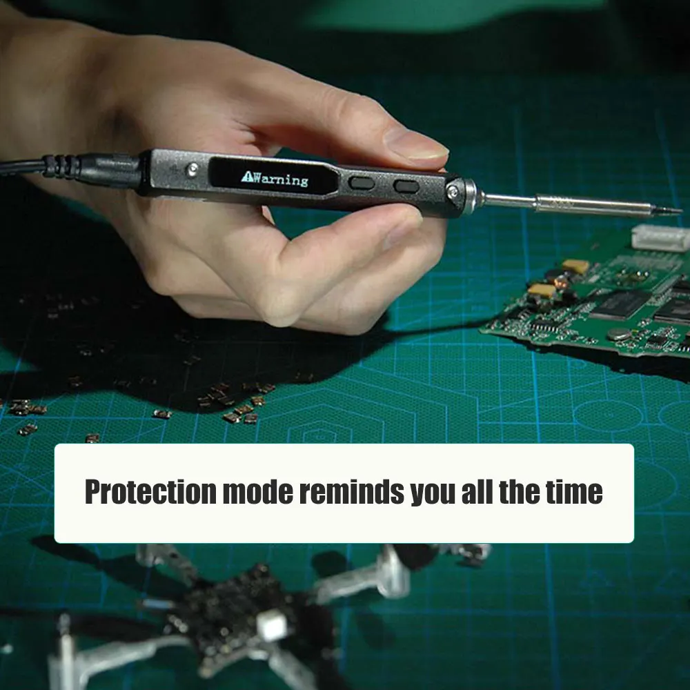 

Электрический паяльник TS100 65 Вт, с цифровым ЖК-дисплеем, регулируемой программируемой температурой, с наконечниками BC2 I B2, сварочные инструм...