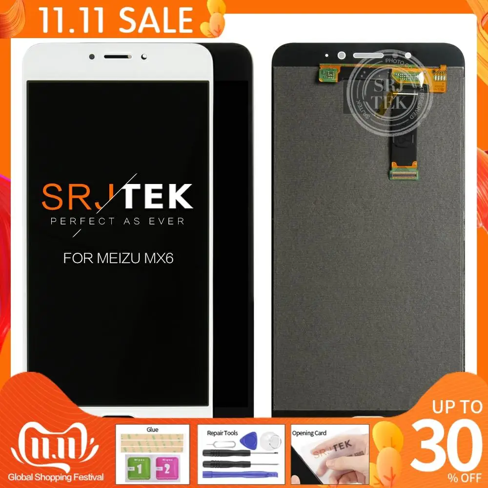 

100% протестированный дисплей 5,5 дюйма 1920x1080 Для Meizu MX6, детали для замены ЖК-дисплея для дисплея Meizu MX6