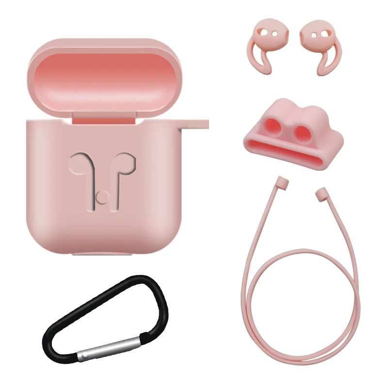 Силиконовый чехол для наушников Apple AirPods противоударный защитный аксессуары True