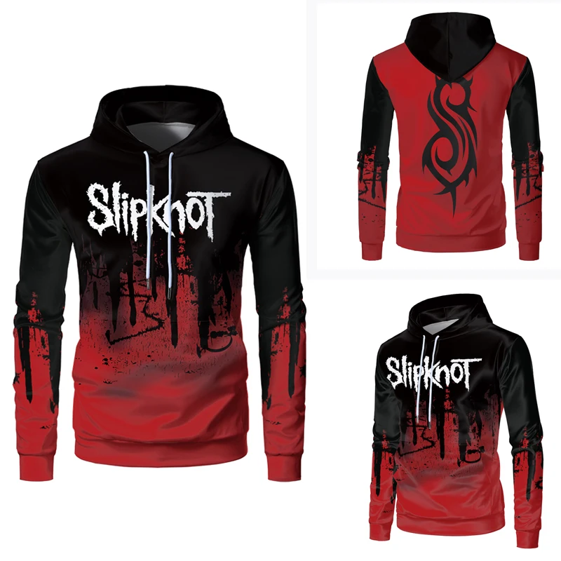 Новинка 2019 мужские толстовки с 3D принтом MetalBand Slipknot повседневные весенне-осенние