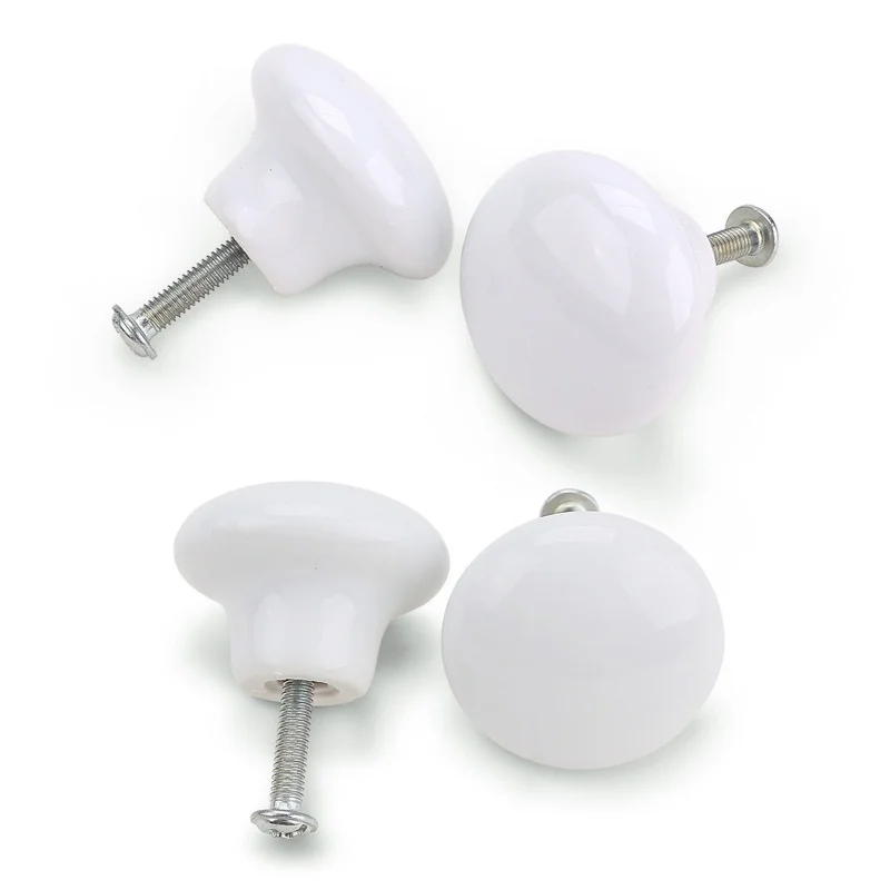 Round Ceramic Door Knobs Kitchen Cabinet Cupboard Closet Drawer Furniture Pull Handle Accessories | Мебель