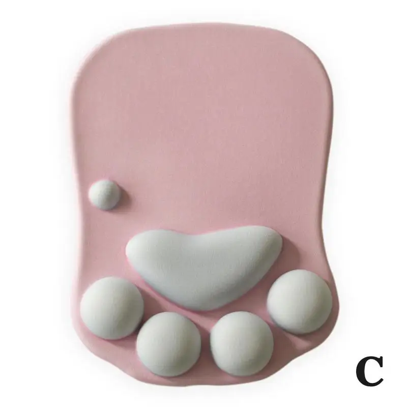 

Cat Paw Mouse Pad with Wrist Support Cartoon Cute Cats Silicone Pats Rest Cushion Wrist Mouse Rests Soft Comfort Fashion Pa K5R3