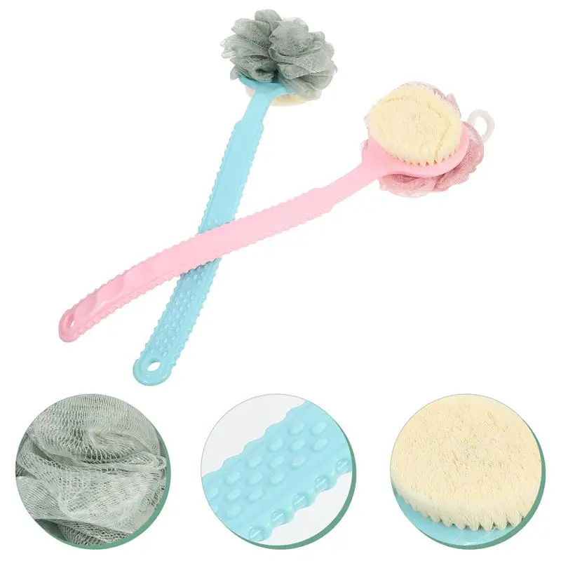 

2pcs Exfoliating Body Cleaning Shower Brush Kits Bathing Accessories Bathing Tools Bath Flowers