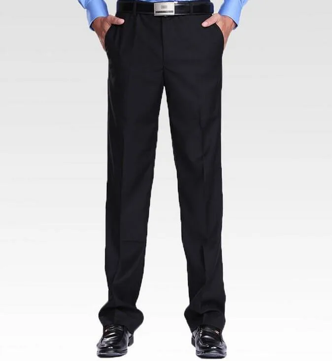 

New Style Spring Men's Casual Black Colour Loose Pants Striagt trousers