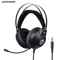 gaming headset wired led light professional stereo headphones with microphone for gamer pc ps4 xbox one xiaomi huawei samsung