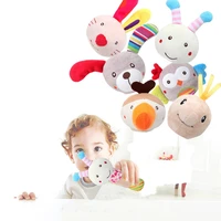 baby plush stuffed soft squeaker gifts with rattles handbell cartoon animal toys for toddlers infant newborn 0 3 6 12 months