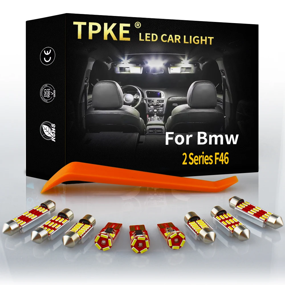 TPKE 12X Canbus Error free светодиодный внутренний светильник комплект посылка для Bmw 2 серии