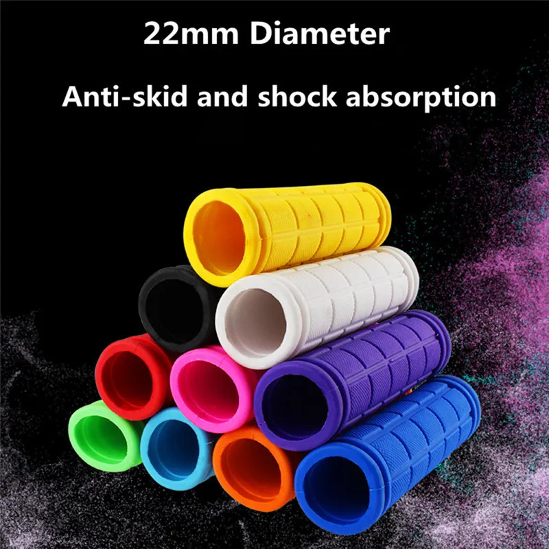

2pcs Cycling Bike Bicycle MTB Handlebar Grips Anti-slip Outdoor Mountain Rubber Bike Handle Bar Grips End Plugs Accessories