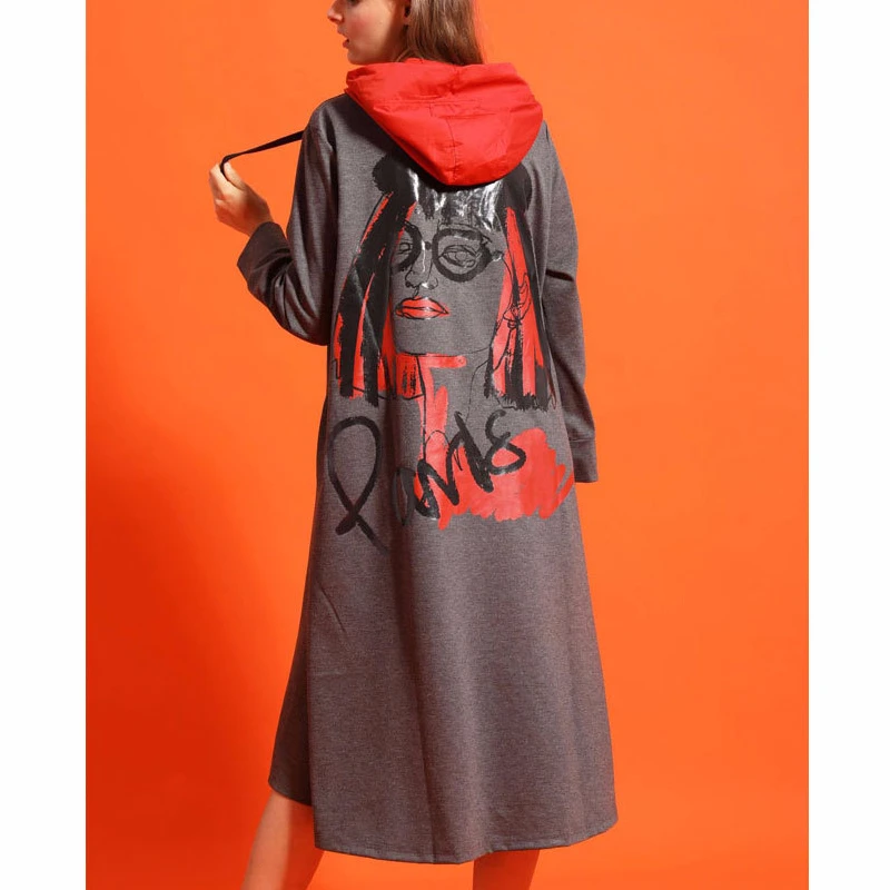Max LuLu новые корейские модные роскошные уличные женские длинные платья с капюшоном с принтом женские винтажные Лоскутные Повседневные платья