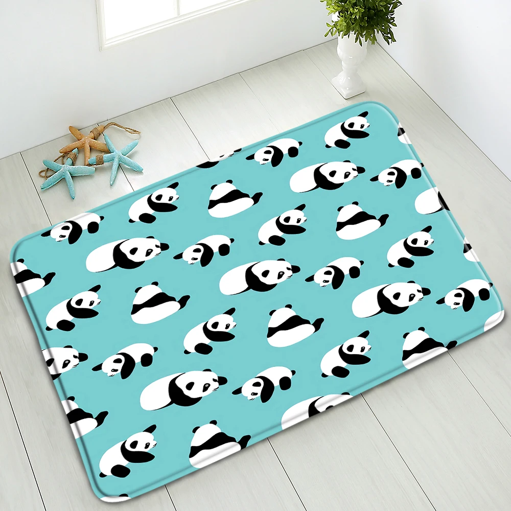 

Cartoon Animals Bath Mat Cows Ducks Shower Room Kitchen Dedroom Floor Pads Doormat Flannel Non-Slip Carpet Home Decor Washable
