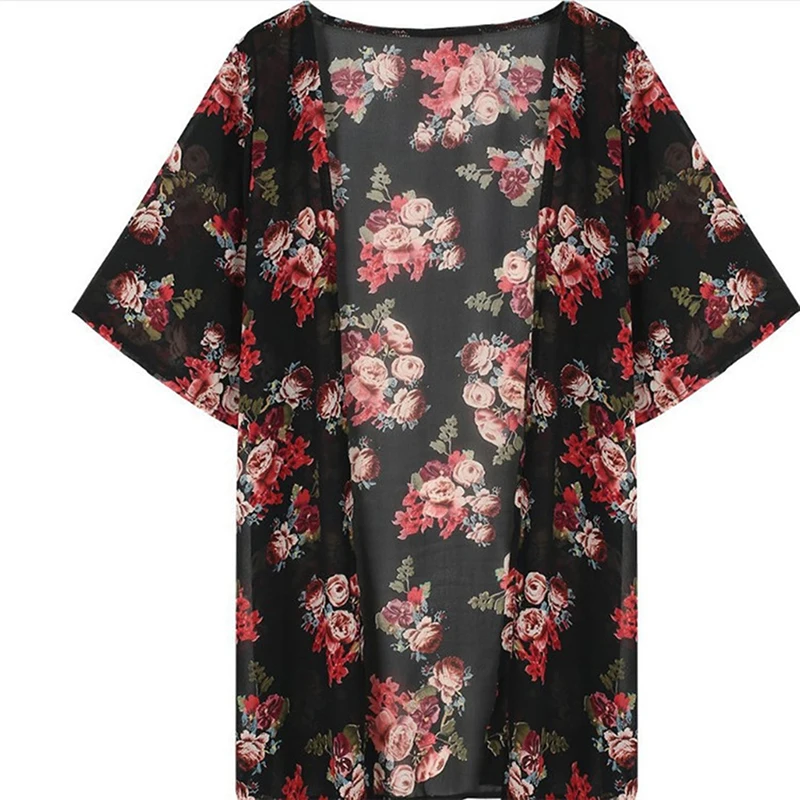 

2020 New Beach Cover Up Floral Swimwear Ladies Pareo Beach Cape Sun Bath Beach Wear Dress Chiffon Swimwear Women Swimsuit