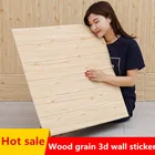 3d наклейки на стену с текстурой древесины, самоклеящиеся настенные наклейки из пены для детской комнаты и детского сада для защиты от столкновений, настенные водонепроницаемые наклейки
