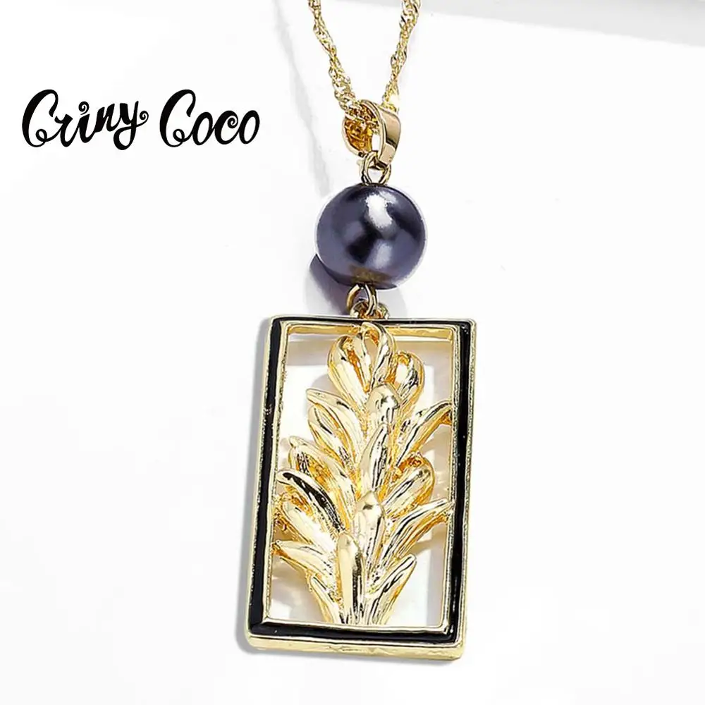 Cring Coco 2020 Гавайские ожерелья для женщин Геометрическая цепочка жемчужные цветы