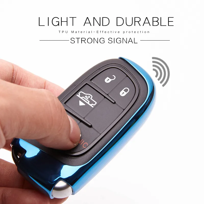 ТПУ защитный чехол для автомобильного ключа Jeep Liberty Renegade Compass Patriot Grand Cherokee Wrangler JL