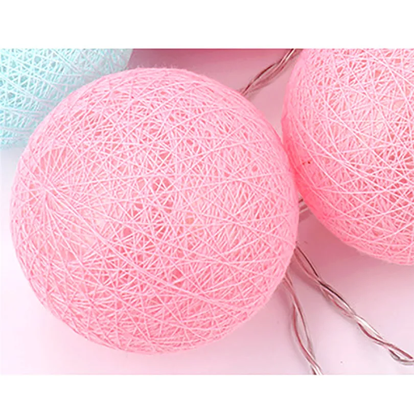 3m 20 Cotton Ball String Lights Fairy Hanging Wedding Bedroom Living Room LED Light Christmas Decoration For Home &amp4s20 | Лампы и