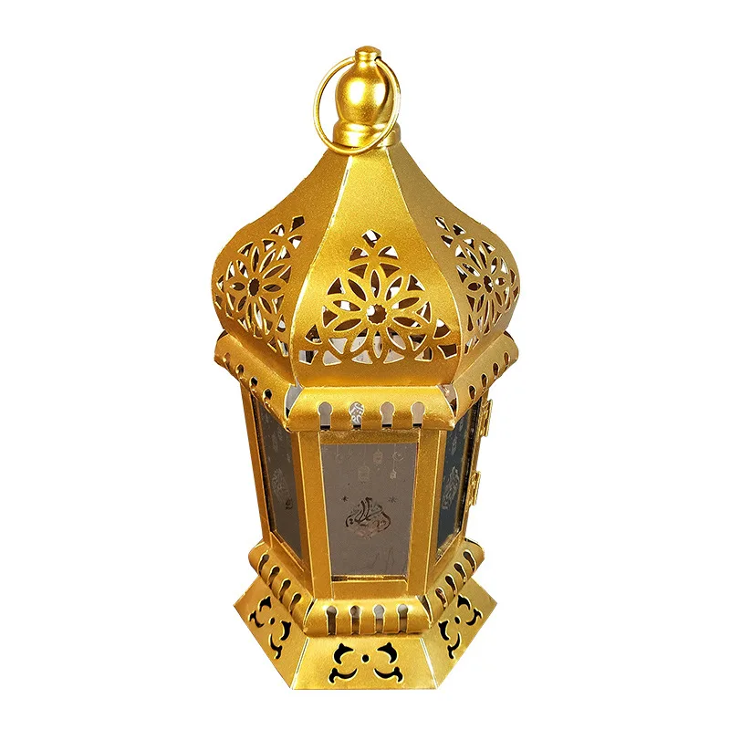 

13*28cm Ramadan Ramadan Lantern Eid Mubarak Iron Wind Lamp without shipping 10.4