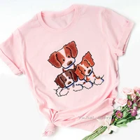 kawaii womens clothing teddy animal print tshirts femme summer short sleeve pink t shirt female t shirt casual tops