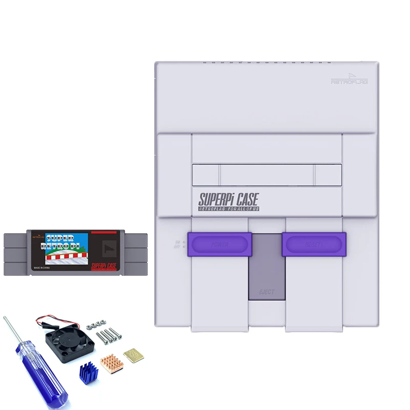Ретро Флаг SUPERPi CASE-U с охлаждающим вентилятором + радиатор для Raspberry Pi 3B Plus (3B +)/3B |