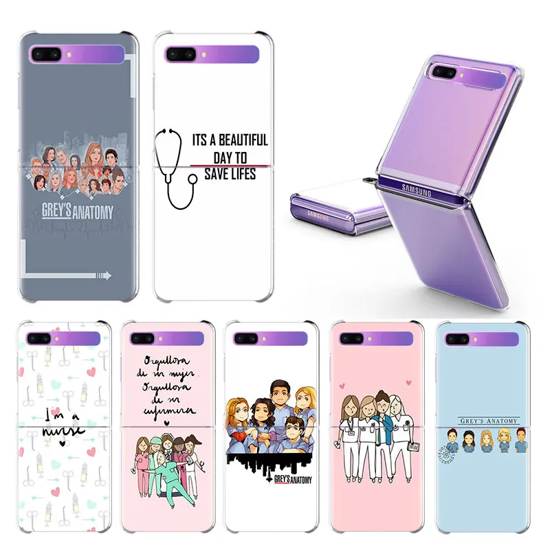

Nurse Medical Medicine Case For Samsung Galaxy Z Flip 3 5G Hard PC Phone Coque Split Folding Capas Clear Plistic ZFlip Carcasa