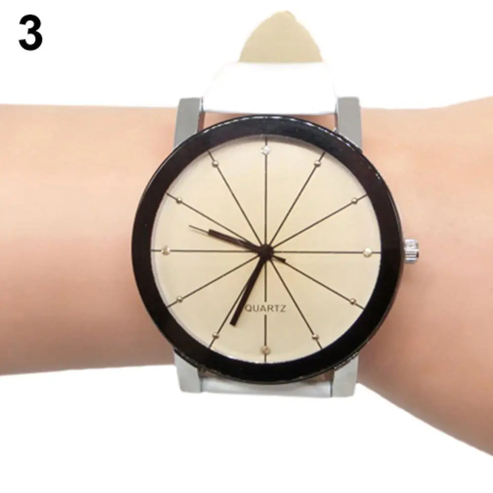 Мужские и женские часы SANWOOD модные из сплава искусственной кожи Кварцевые