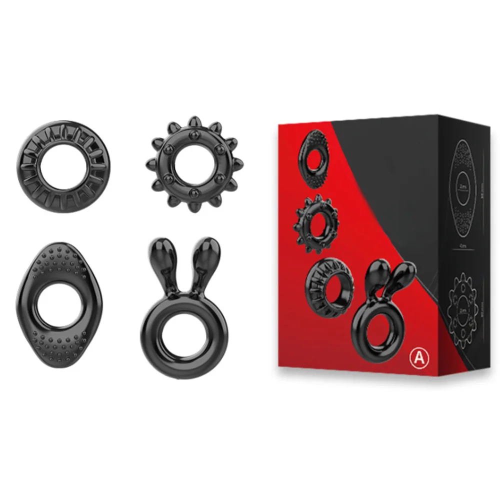 4 шт. мягкое гибкое Силиконовое кольцо для пениса секс-игрушки мужчин и взрослых