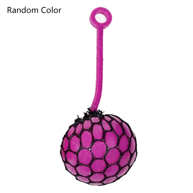 

50LE Grape Mesh Fidget Toys Stress Balls with Lanyard Squeeze-a-toy Mesh Ball Soft Vent Grape Ball for Kids Adults Sensory