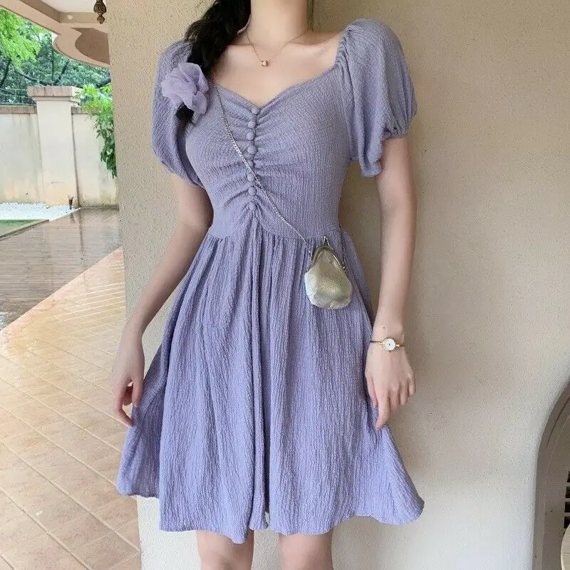 Для женщин Летнее сексуальное платье с открытыми плечами рукавами-фонариками