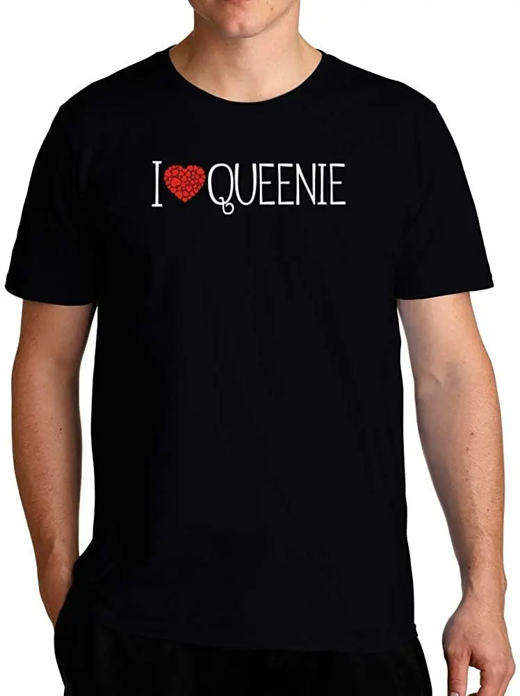 

I Love Queenie Cool Style T-Shirt 2020 Summer New Arrivals Top Mens Tee Breathable Pure Cotton Short Sleeve Round Collar Tshirt
