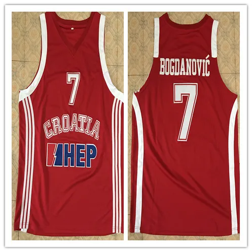 

#7 Bojan Bogdanovic Croatia Nation Basketball Jersey Retro Throwback Basketball Jersey Customize any size number and player name