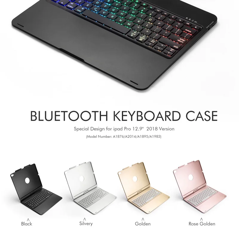 Чехол с Bluetooth клавиатурой для iPad pro 12 9 дюймов выпуска 2020 и 2018 Вращающаяся