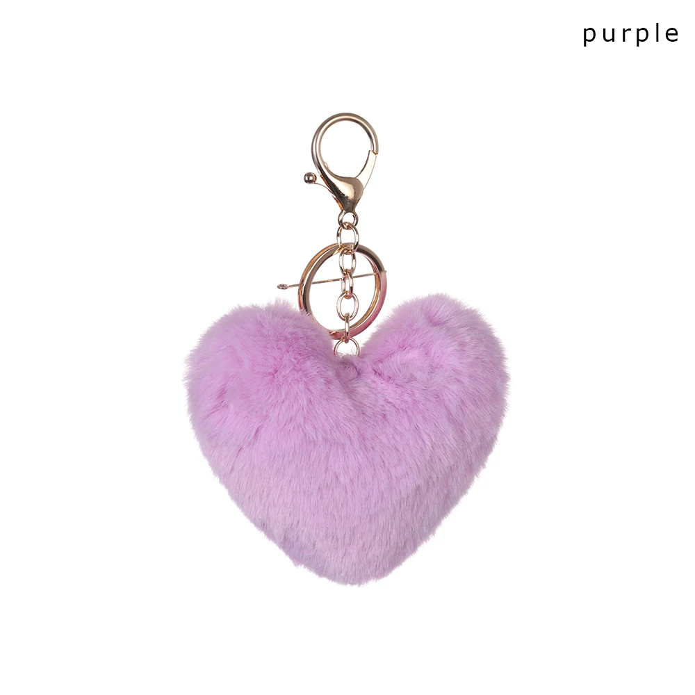 purple Прекрасный Рождественский Хрустальный балетный брелок с помпоном для девочек, золотой танцевальный ангел, пушистый шар, подвеска, брелок для ключей, Модные женские ювелирные изделия - Цвет: purple