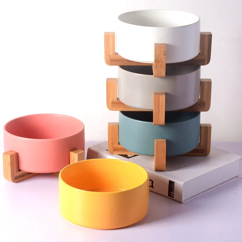 Preise Keramik Schüssel Nordic Holz Rack Für Haustiere Salat Schüssel Katze Schüssel Keramik Katze Lebensmittel Halter Hund Reis Schüssel Wasser Schüssel Lebensmittel Schüssel Haustier Schüssel