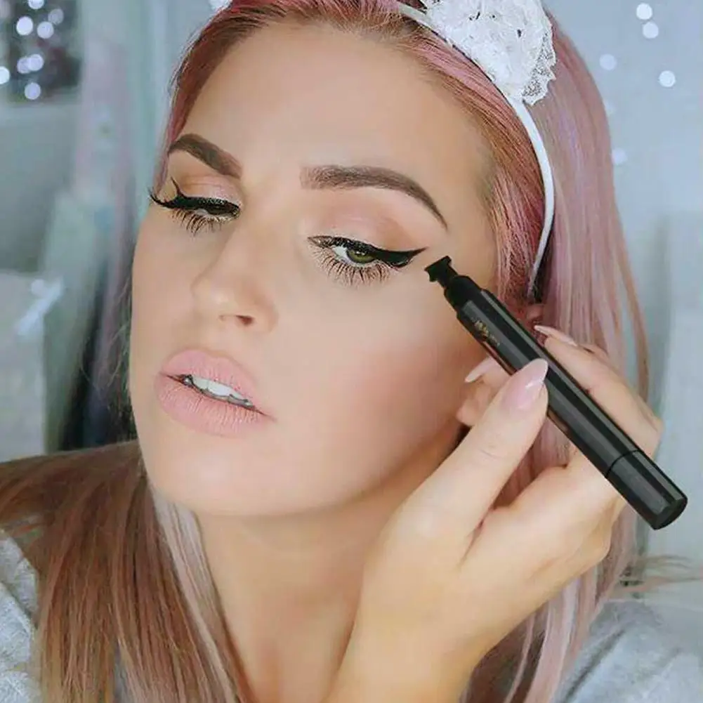 

New Makeup Eyeliner Double-headed Winged Seal Eye Liner Waterproof Tool Template Pencil Seal Cosmetics Eyeliners Make Up S6O3