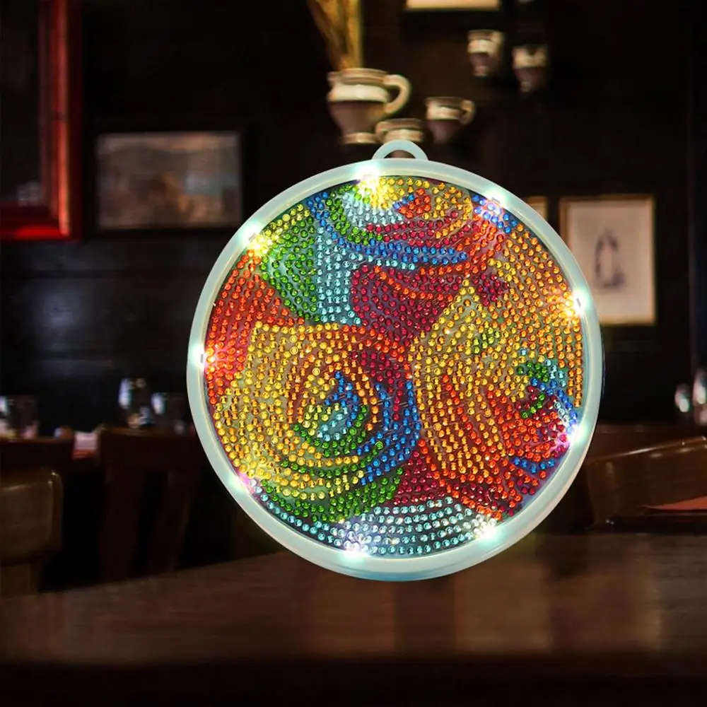 Цветная Роза алмазная живопись 5D DIY лампа узор полная дрель светильник Стразы для