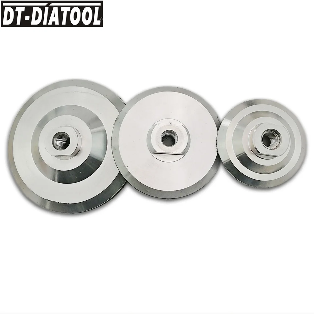 

DT-DIATOOL 1pc Al base Back Pad for Diamond Polishing Pads M14 or 5/8 Thread 3"/4"/5" Sanding and Grinding Discs Backing Holder