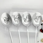 Длинная ложка из нержавеющей стали в стиле Винни-Пух