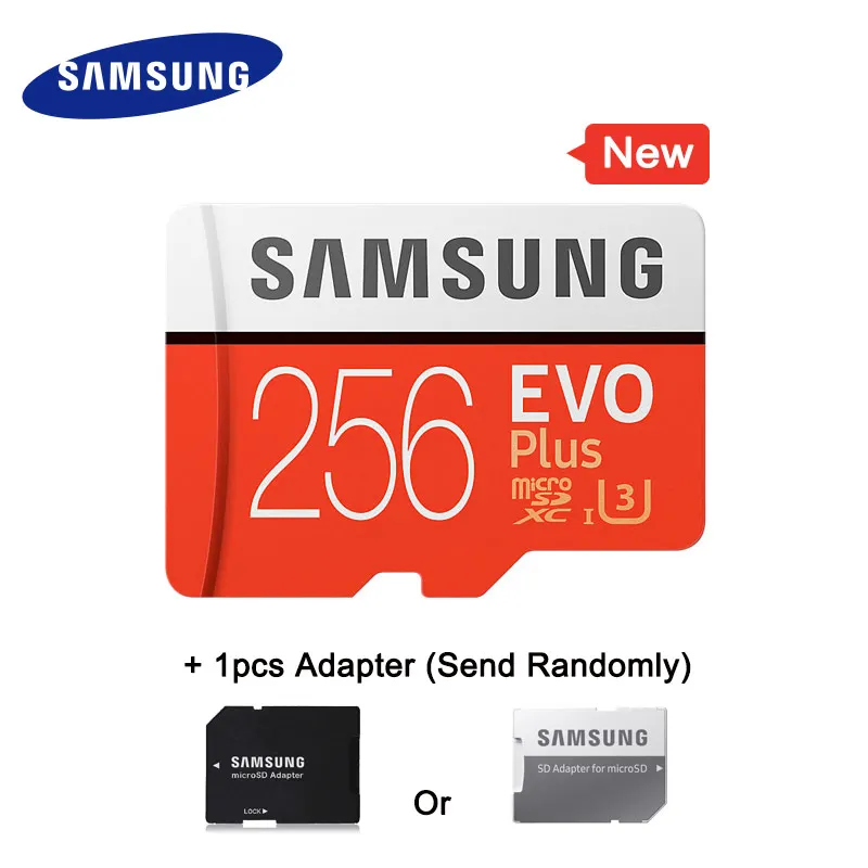 256GB Add Adapter Samsung карты памяти evo плюс 128 ГБ 64 ГБ 32 ГБ 16 ГБ sdhc sdxc micro sd класса evo+ evo class 10 с10 максимальная скорость 80 м/с карта памяти микро сд для телефона карта памяти micro sd карта памяти для телефона - Емкость: 256GB Add Adapter