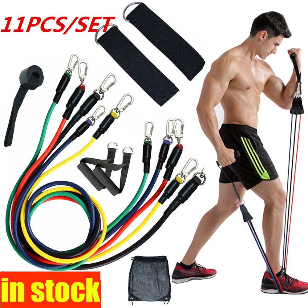 11 шт. набор эластичных лент для йоги упражнений фитнеса|Эспандеры| |