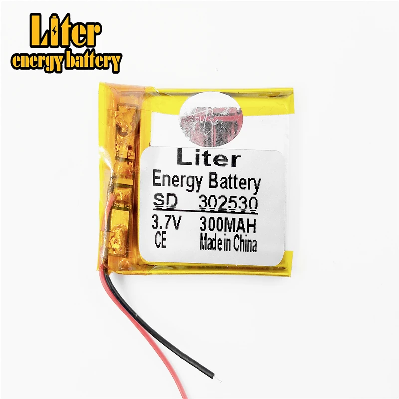 

302530 3.7V 300mAH 032530 PLIB;polymer lithium ion / Li-ion battery for mp3,MP4,speaker,voice recorder pen,smart watch