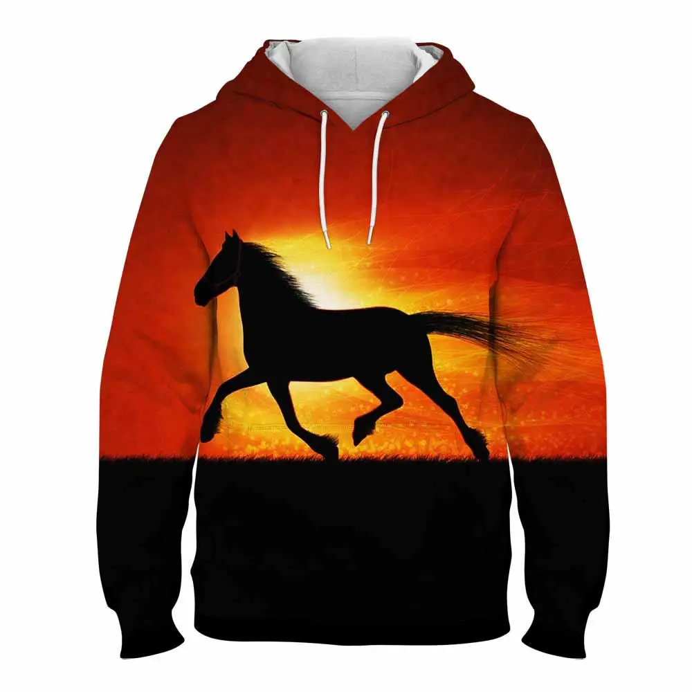 

Fashion Pullovers 3D Digital Printed Hoodies Horse Pattern Hoodie Men Sweater Harajuku Streetwear Spring And Autumn Sweatshirts