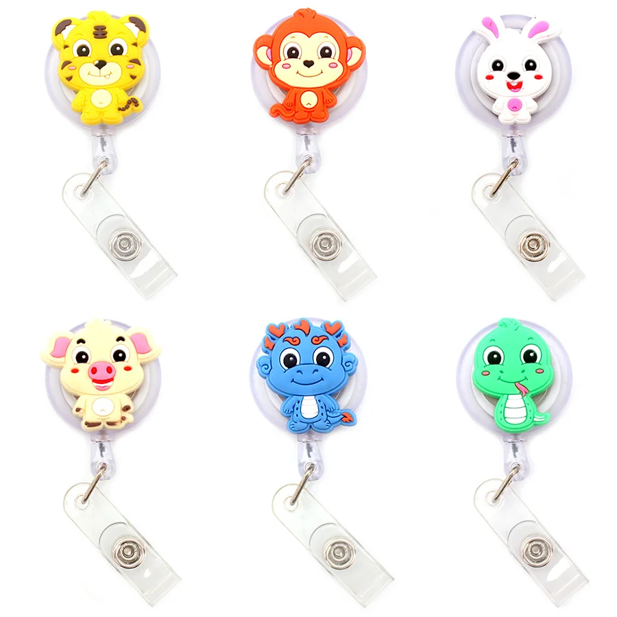 

Выдвижной Значок-катушка в виде китайского зодиака для медсестер и врачей, офисные и больничные принадлежности, карточка с именем для мальч...