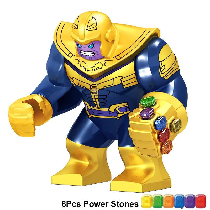 Супергерои танос с бесконечностью перчатка и каменная модель фигурки блоки