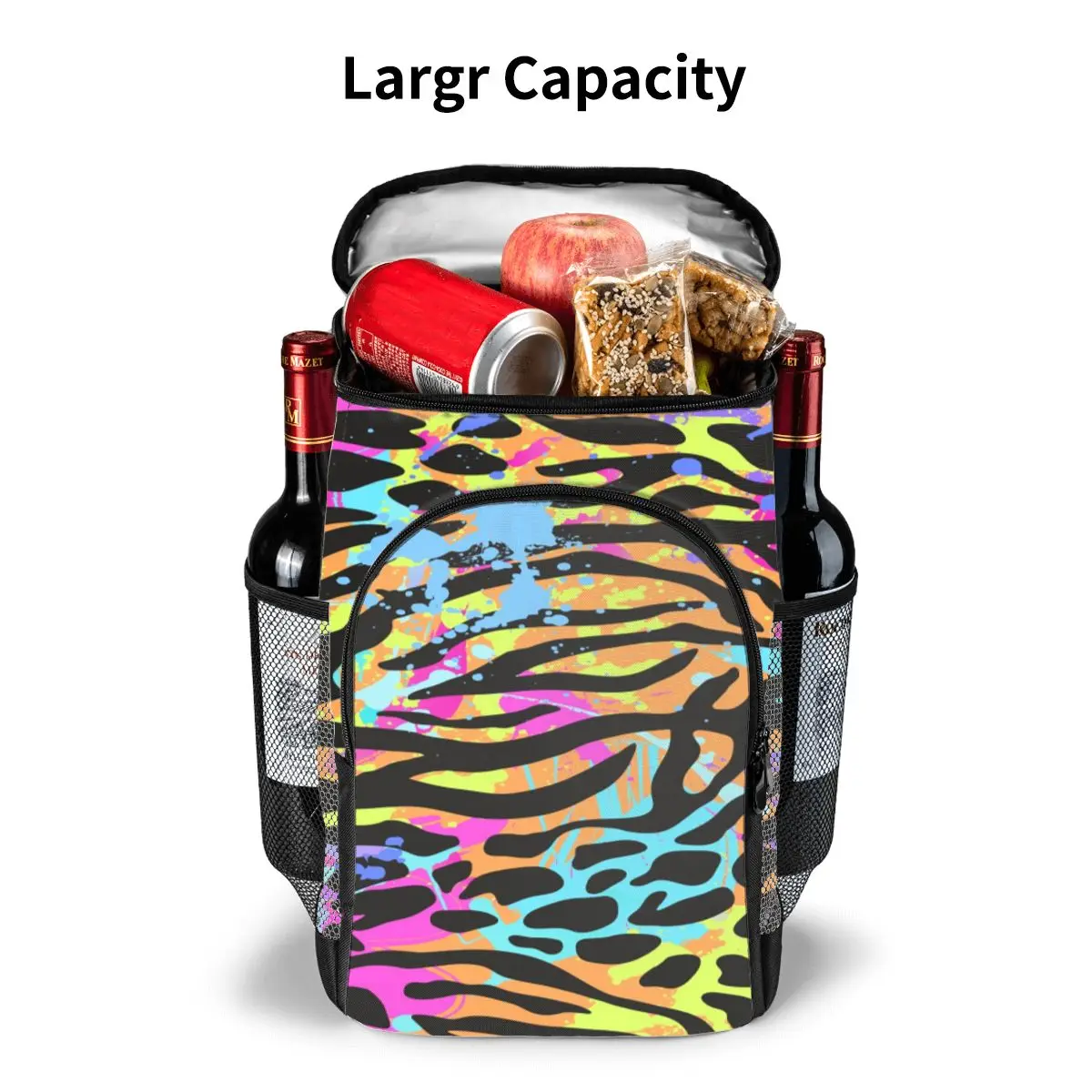 large cooler bag thermo lunch picnic box neon animal skin mix insulated backpack ice pack fresh carrier thermal shoulder bag free global shipping