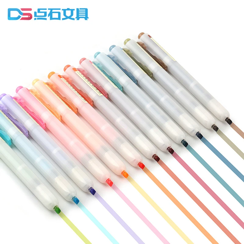 

Yoofun 24 Colors Morandi Fluorescent pen high quality Cute creativity highlighter pen DIY journal pens kawaii Graffiti supplies