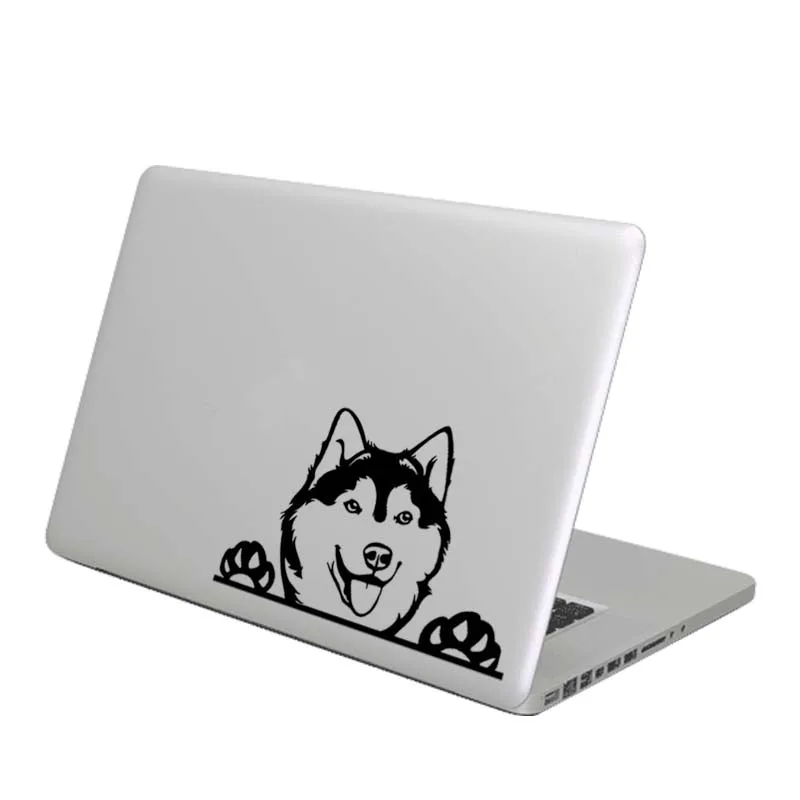 Наклейка для ноутбука Husky Peek a Boo Pet Dog Виниловая наклейка Macbook Pro 16 дюймов Air 11 13 Retina 12